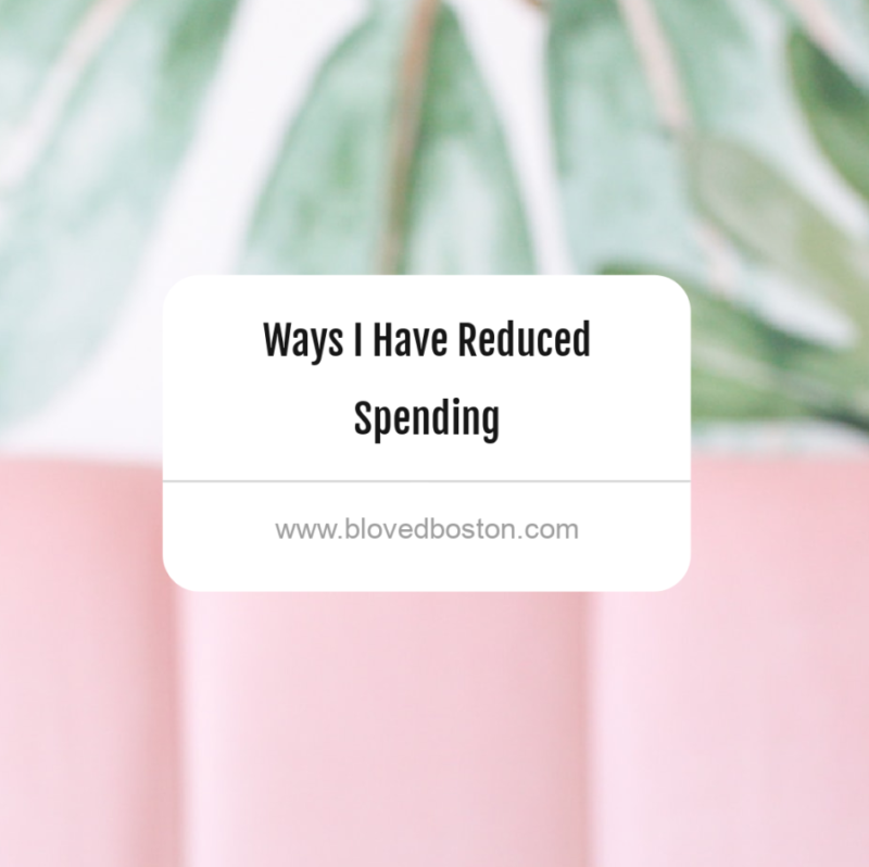 Ways I have Reduced Spending